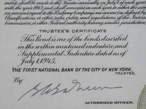 1945 Great Northern Railway Company, $1000 Gold Bond Certificate 23502