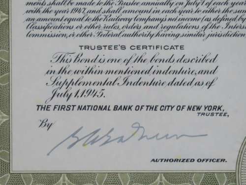 1945 Great Northern Railway Company, $1000 Gold Bond Certificate 23503