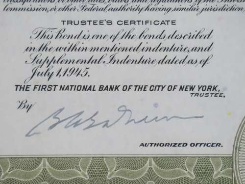 1945 Great Northern Railway Company, $1000 Gold Bond Certificate 23505