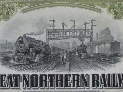 1945 Great Northern Railway Company, $1000 Gold Bond Certificate 23464