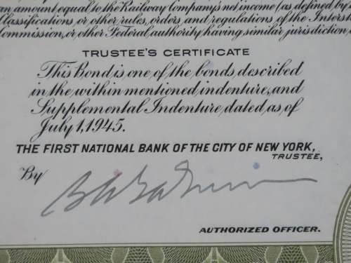 1945 Great Northern Railway Company, $1000 Gold Bond Certificate 23572