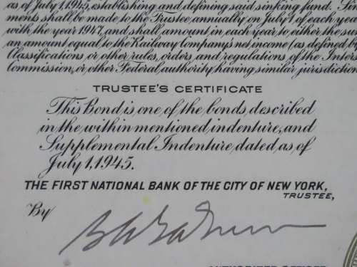 1945 Great Northern Railway Company, $1000 Gold Bond Certificate 23574