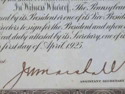 1925 Pittsburgh Cincinati Chicago and St Louis Railroad Company, $1000 Gold Bond Certificate 17271