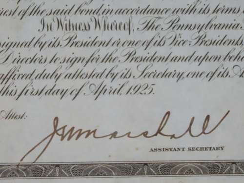 1925 Pittsburgh Cincinati Chicago and St Louis Railroad Company, $1000 Gold Bond Certificate 17271