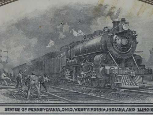 1925 Pittsburgh Cincinati Chicago and St Louis Railroad Company, $1000 Gold Bond Certificate 21098