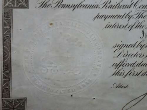 1925 Pittsburgh Cincinati Chicago and St Louis Railroad Company, $1000 Gold Bond Certificate 7731