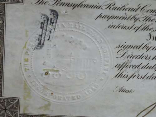 1925 Pittsburgh Cincinati Chicago and St Louis Railroad Company, $1000 Gold Bond Certificate 17394