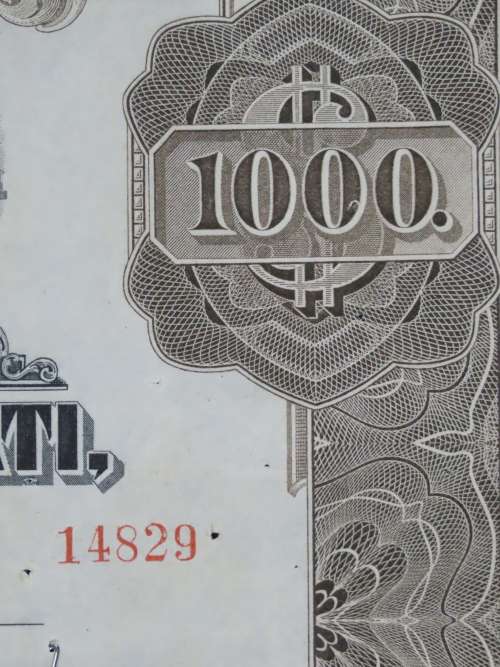 1925 Pittsburgh Cincinati Chicago and St Louis Railroad Company, $1000 Gold Bond Certificate 14829
