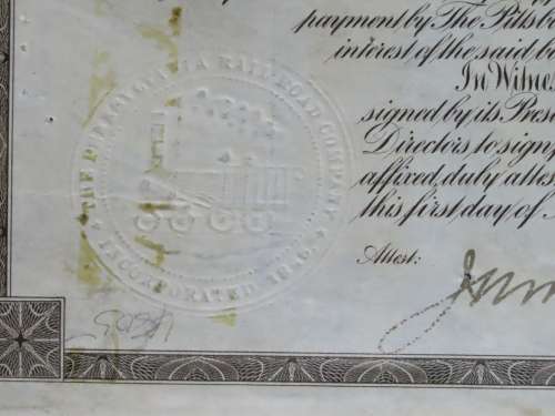 1925 Pittsburgh Cincinati Chicago and St Louis Railroad Company, $1000 Gold Bond Certificate 19370