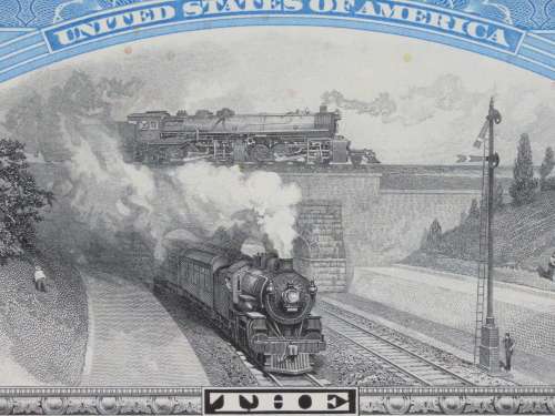 1927 Cleveland Cincinnati Chicago and St Louis Railway Company, $1000 Bond Certificate M35196