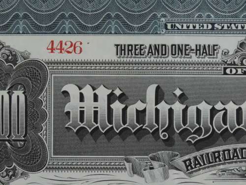 1902 The Michigan Central Railroad Company, $1000 Gold Bond Certificate 4426