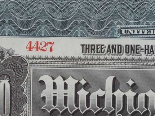 1902 The Michigan Central Railroad Company, $1000 Gold Bond Certificate 4427