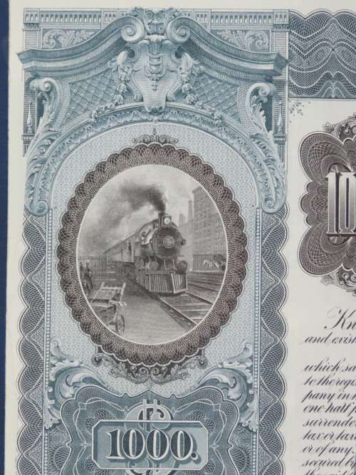 1902 The Michigan Central Railroad Company, $1000 Gold Bond Certificate 4524