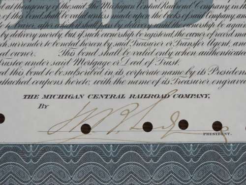 1902 The Michigan Central Railroad Company, $1000 Gold Bond Certificate 4446
