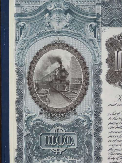 1902 The Michigan Central Railroad Company, $1000 Gold Bond Certificate 4446