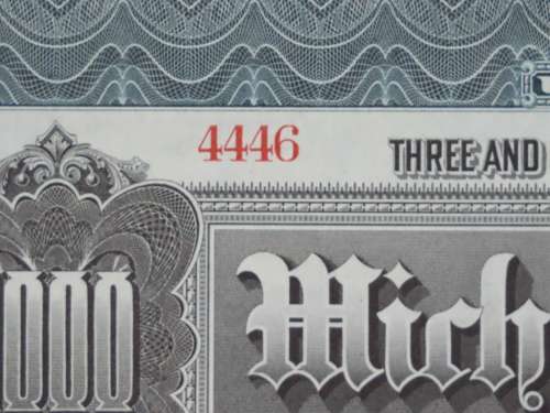 1902 The Michigan Central Railroad Company, $1000 Gold Bond Certificate 4446