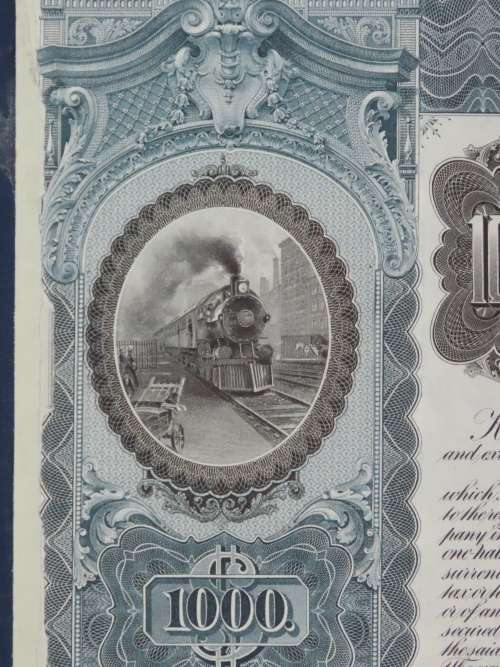 1902 The Michigan Central Railroad Company, $1000 Gold Bond Certificate 8079