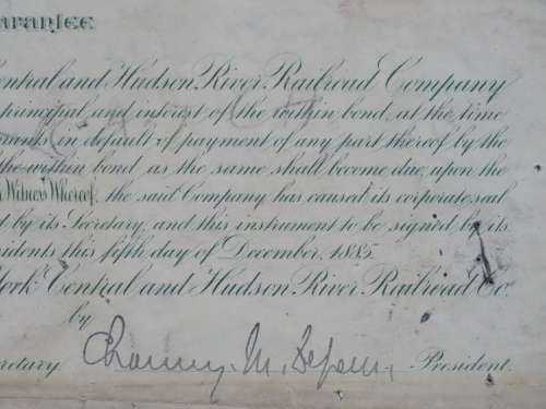 1885 West Shore Railroad Company, $1000 Bond Certificate 871