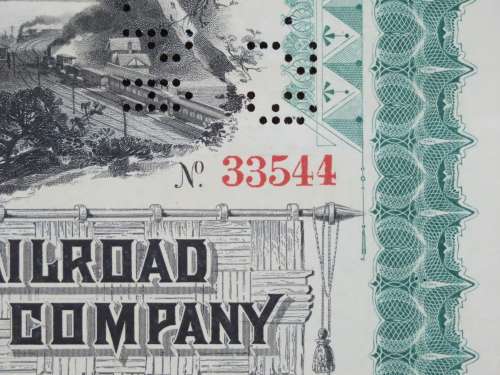 1885 West Shore Railroad Company, $1000 Bond Certificate 33544