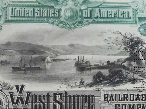 1885 West Shore Railroad Company, $1000 Bond Certificate 34700