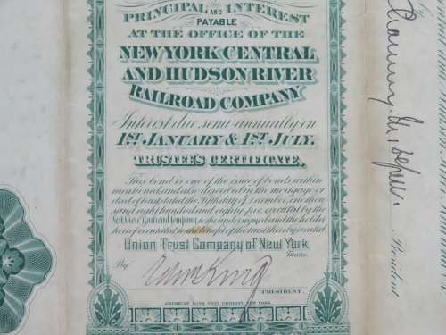 1885 West Shore Railroad Company, $1000 Bond Certificate 34700