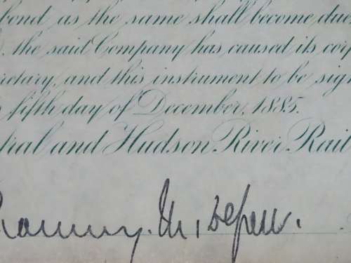 1885 West Shore Railroad Company, $1000 Bond Certificate 34700
