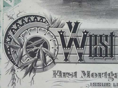 1885 West Shore Railroad Company, $1000 Bond Certificate 36629