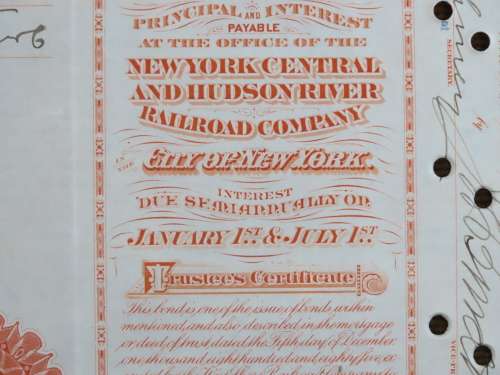 1927 West Shore Railroad Company, $1000 Bond Certificate M48631