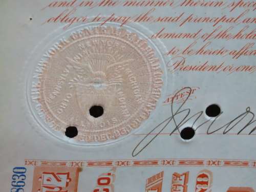 1927 West Shore Railroad Company, $1000 Bond Certificate M48630