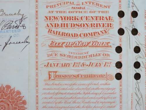 1927 West Shore Railroad Company, $1000 Bond Certificate M48628