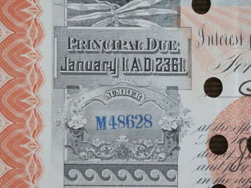 1927 West Shore Railroad Company, $1000 Bond Certificate M48628