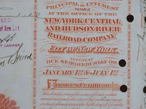 1927 West Shore Railroad Company, $1000 Bond Certificate M48625
