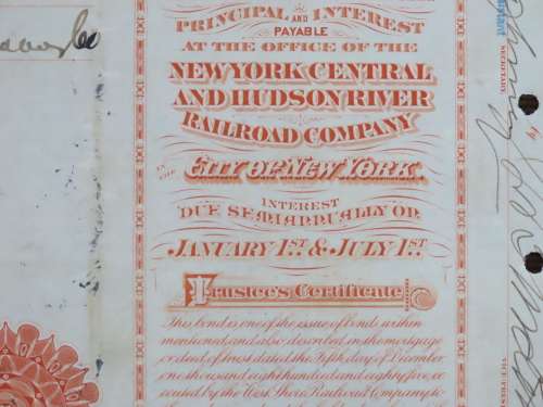 1927 West Shore Railroad Company, $1000 Bond Certificate M48624