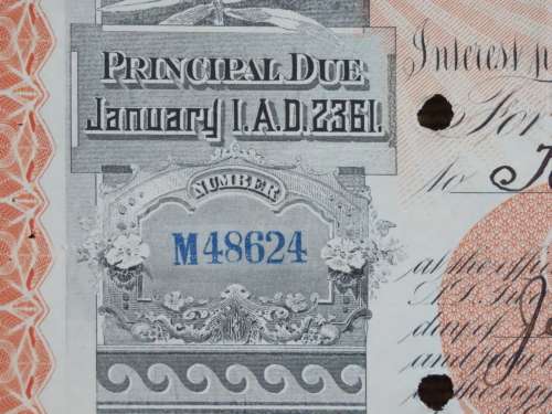 1927 West Shore Railroad Company, $1000 Bond Certificate M48624