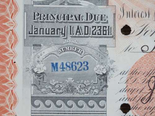 1927 West Shore Railroad Company, $1000 Bond Certificate M48623