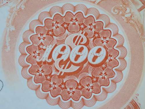 1927 West Shore Railroad Company, $1000 Bond Certificate M48623