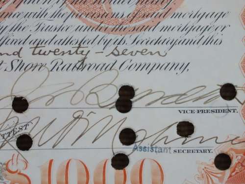 1927 West Shore Railroad Company, $1000 Bond Certificate M48623