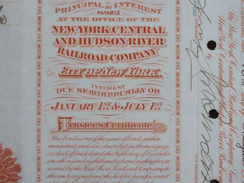 1927 West Shore Railroad Company, $1000 Bond Certificate M48622