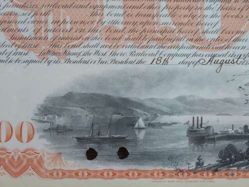 1927 West Shore Railroad Company, $1000 Bond Certificate M48622