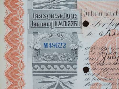 1927 West Shore Railroad Company, $1000 Bond Certificate M48622