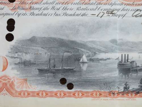 1927 West Shore Railroad Company, $1000 Bond Certificate M48620