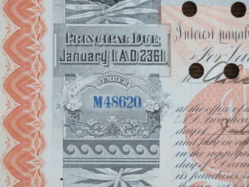 1927 West Shore Railroad Company, $1000 Bond Certificate M48620