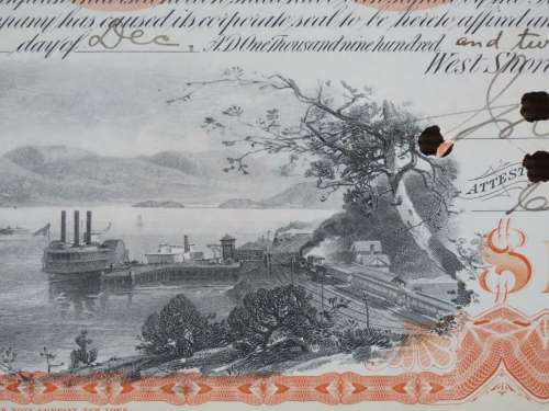 1927 West Shore Railroad Company, $1000 Bond Certificate M48875
