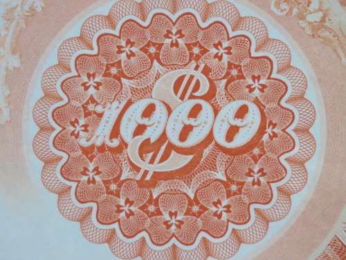 1927 West Shore Railroad Company, $1000 Bond Certificate M48874