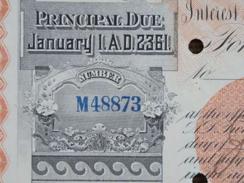 1927 West Shore Railroad Company, $1000 Bond Certificate M48873