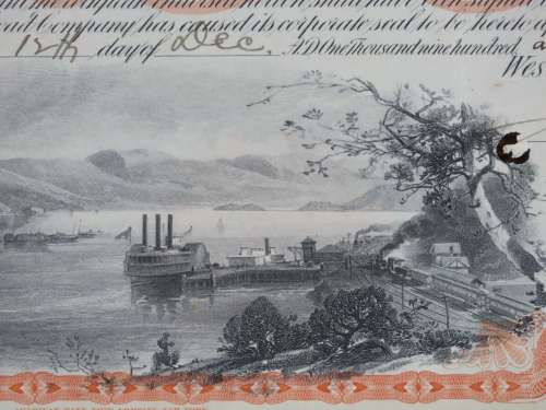 1927 West Shore Railroad Company, $1000 Bond Certificate M48873