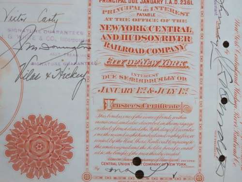 1927 West Shore Railroad Company, $1000 Bond Certificate M48873