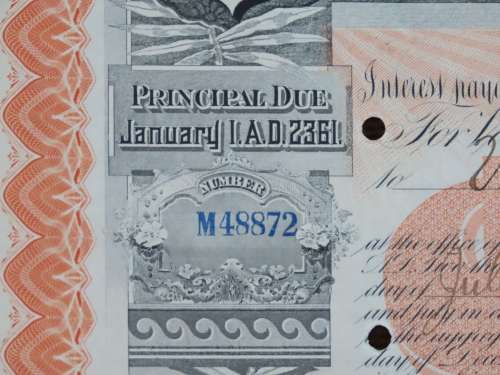 1927 West Shore Railroad Company, $1000 Bond Certificate M48872