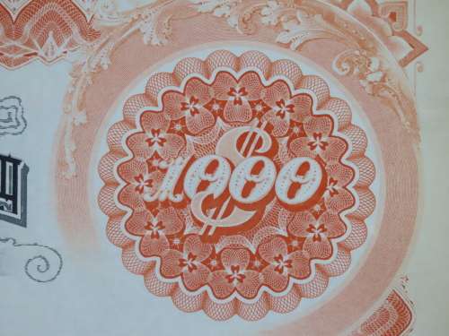 1927 West Shore Railroad Company, $1000 Bond Certificate M48871