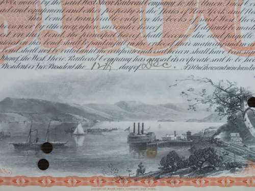 1927 West Shore Railroad Company, $1000 Bond Certificate M48871